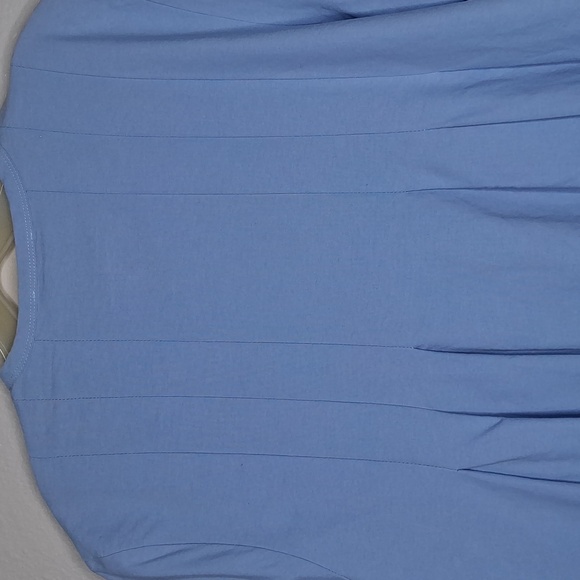 Tuckernuck Luella Mini Dress Sky Blue Pleated Cotton Pockets Summer Size Large - Picture 5 of 16